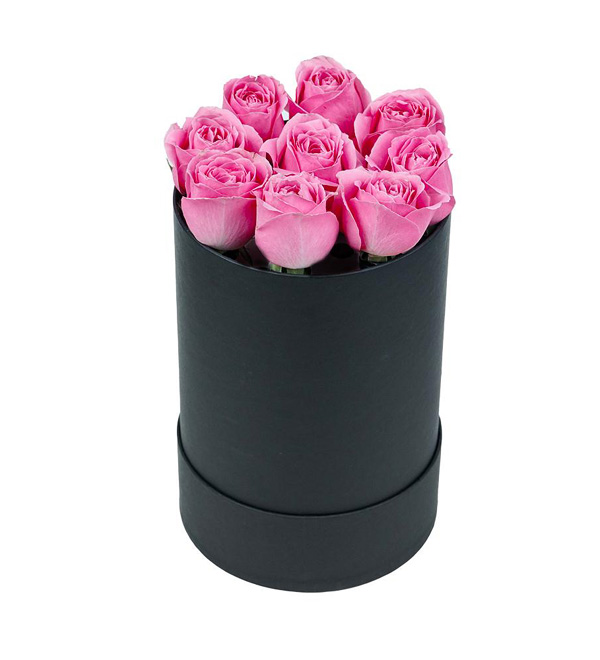 Silindir Kutuda Pembe Gül