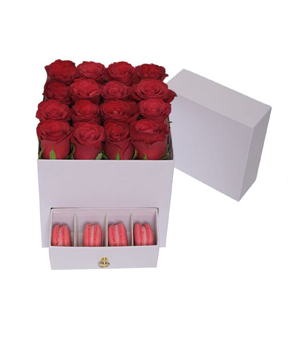 Butik Kırmızı Güller Makaronlar
