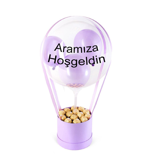 Mor Balon Kutusu ve Çikolatalar