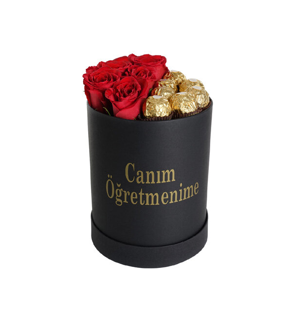 Öğretmenime Kırmızı Güller Çikolatalar