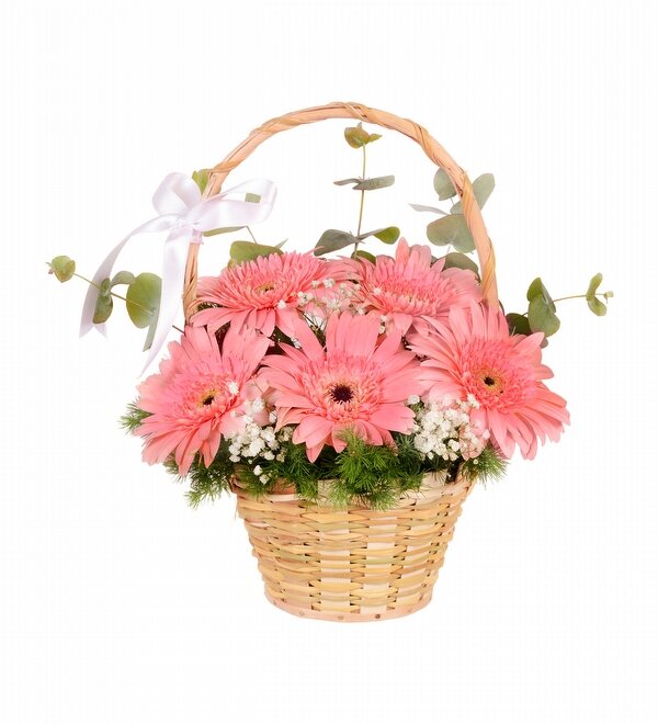 Pembe Gerbera Sepeti