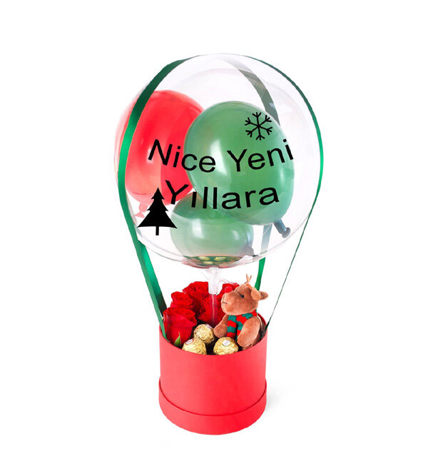 �ikolatal� G�ll� Yeni Y�l Balon Kutusu