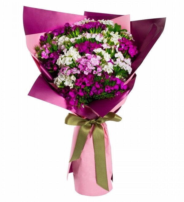 Pembe Ambalajl� Renkli H�sn�yusuf Buketi