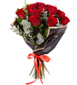 Siyah Bukette K�rm�z� G�ller